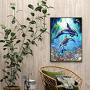 5D DIY Full Drill Fantasy Dolphin Horse Embroidery Diamond Painting (B957)