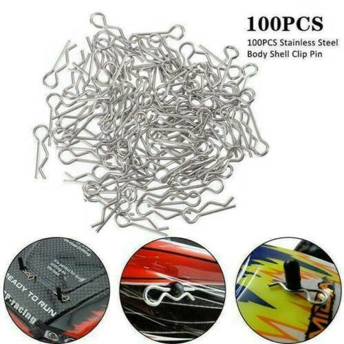 100x Metal Body Shell Clips Buckles For 1/16 HSP Traxxas RC Car Truck Parts Kits