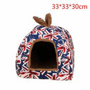 Niche house warm beds for pet puppy cat winter-Union Jack