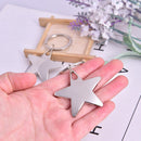 2Pcs Star Keychain Keyrings Fashion Five Pointed Star Shaped Keychains Keyri BX
