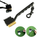 Groove Brush Kit Tool Golf Club Ball 2 Sided Nylon Brass Wires Cleaning Cleaner