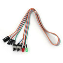 PC Case Red Green LED Lamp ATX Power Supply Reset HDD Switch Lead 20"