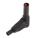 Black 4mm Banana Connector Male Nickel Plating Plug Nylon Sheath for Multimeters