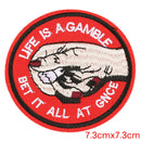 10x Embroidered Iron On Sew On Patches Set Badge Bag Fabric Applique Craft FT
