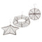 Pack of 3, Metal Wire Wreath Frame Form Hanger, Round & Ball & Star Shaped