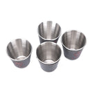 4pcs/lot 70ml Outdoor Camping Cups Set Picnic Supplies Stainless Steel Wine Cup-