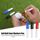 Useful Triple (3) Line Alignment Track Golf Ball Marker Stencil Ã¯Â¼Å’With 2 pens SET