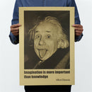einstein posters wall stickers imagination is more important than knowledge Bs!j