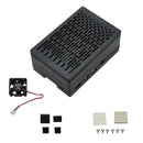For Raspberry Pi 4B Protective ABS Case with Cooling Fan Aluminum HeatSink