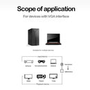 HW2208 HDMI to VGA Converter HD 1080P Adapter with 3.5mm Audio Jack (Black) A