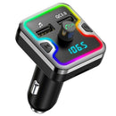 Car Bluetooth Fm Transmitter 7 Colors Led Backlit Bluetooth Car Adapter wit