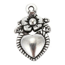 5X(30pcs Mixed style Heart Pendants Charms Findings - Jewellery Making FindU3D1)