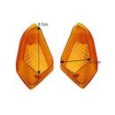 (1 PAIR) Motorcycle Rear Turning Signal Light Lens Amber for Kawasaki ZZR250