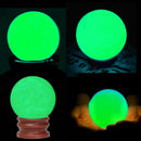 35mm Glow In Dark Stone Luminous Quartz Crystal Sphere Ball w/ Base Stand