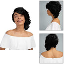 Short Curly Hair Wigs for Women Hair Net Head Cover Hairpiece Daily Brown