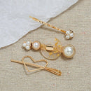 Women'S Hair Clips 3 Sets Of Heart-Shaped Glossy Hollow Round Korean Style