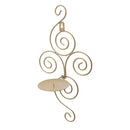 2Pcs Golden Metal Wall Mounted Sconce Tealight Candle Candlestick