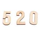 10x 0-9 Arabic Numbers Unfinished Wood Wooden Shape Embellishment DIY Craft