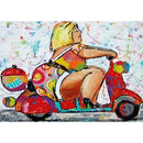 5D Full Round Girl DIY Diamond Painting Rhinestone Picture Decor (LG297)
