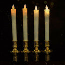 4pcs Romantic LED Flameless Swing Candles & Base Decor Restaurants, Hotels