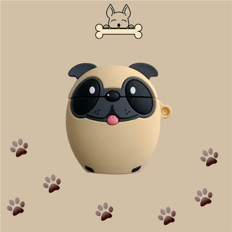 Silicone Protective Case Lovely Puppy Full Cover Protector for Airpods 1/2 Kit