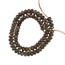 5x8mm Faceted Brown Snowflake Obsidian Loose Beads Jewelry Making Girl Gift