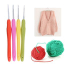 9pcs/set TPR Handle Sewing Needles Crochet Hooks DIY Weaving Knitting Tools