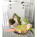 Parrot Large Mirror Bird Mirror with Rope Perch & Chewing Shell Interactive