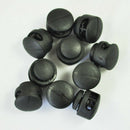 Spring Stop Double Holes Plastic Lanyard Cord Locks End x 10