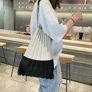 Japanese Style Pleats Please Casual Tote Bag Canvas Large Capacity Me Shoul