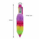 20 Pcs Plush Pen Six-Color Ballpoint Pen Creative Student Stationery Office