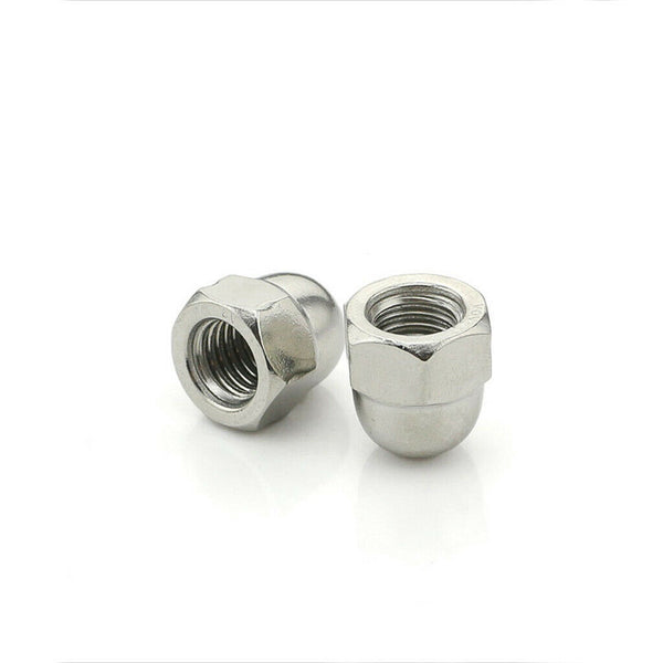 10Pieces Stainless Steel Dome Nuts Hex Cap Nuts for Threads Bolt Screws  M10