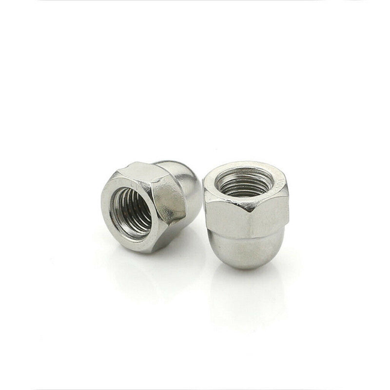 10Pieces Stainless Steel Dome Nuts Hex Cap Nuts for Threads Bolt Screws  M10
