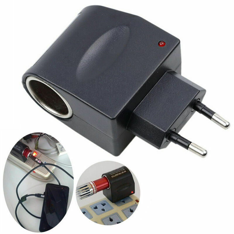 Car Plug Adapter AC DC Power Socket Cigarette lighter V 220 EU W V-12 J2U3