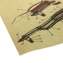 Large Classical Style Retro Paper AK-47 Poster Home Decoration