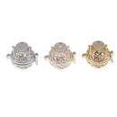 3pcs Multicolor Round Cage Pendant Locket Pendants Charms Jewelry Findings