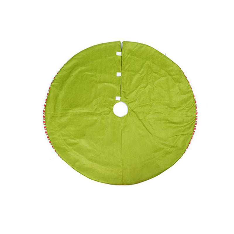 Santa Claus Snowman Hotel Supply Scene Decor Tree Skirt (Green Bottom) A