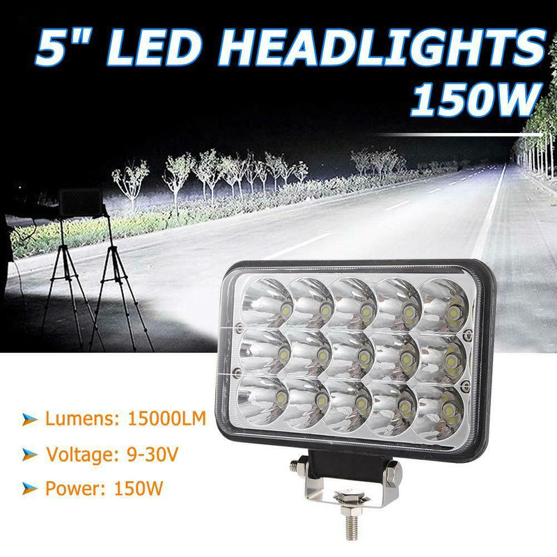 150W 4x6 LED Offroad Headlight Hi/Low Sealed Beam Light for Wrangler Truck A
