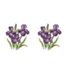 Set Of 2 Flower - Stamped Cross Stitch Kit Embroidery Package For Beginners