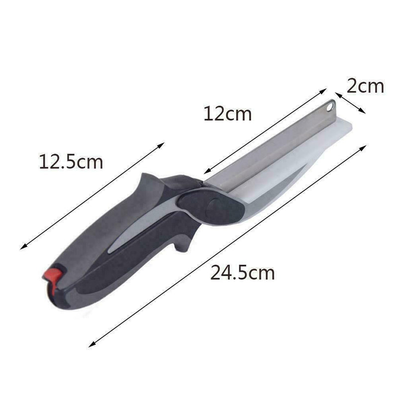2 in 1 Kitchen Smart Scissors with Cutting Board AU W8R9