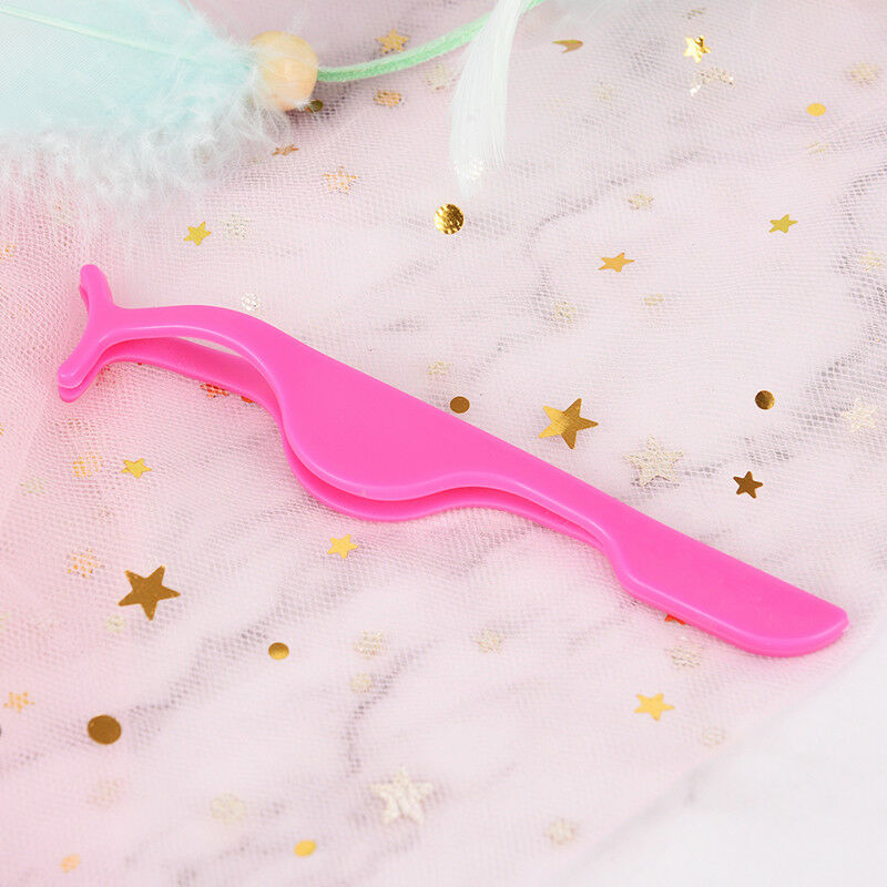 Plastic Eyelashes Extension Tweezers Auxiliary Clamp Clips Eye Lash Makeup To Kw