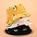 Small Fresh Literary Avocado Fisherman Hat Unisex Summer Outdoor Travel Vis