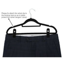 Plastic, flocking Hangers Clips 20 Pack Black Pants Hangers Clips Strong Fi