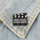 Movie Ticket Pin Brooch Creative Enamel Jacket Lapel Badges Christmas Jewelry