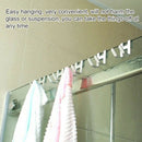 2pcs/pack Over The Glass Hanging Hook Dual Hanger Robe Bathroom Kitchen Towel