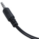USB jack, AUX, 3.5 mm jack for audio data charging cable black