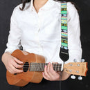 1 Piece Cotton Strap Belt for Ukulele Mini Guitar Green Stripe