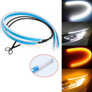60cm Thin Car Soft Tube LED Strip Daytime Running Light Turn Signal Lamp 2Pcs