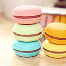 5pcs Cute Macarons Colors Erasers Pencil Rubber Eraser Sweet Set Stationery C6P7