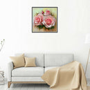 Round Drill 5D Diy Diamond Painting "Pink Rose" Embroidery Cross Stitch 5D